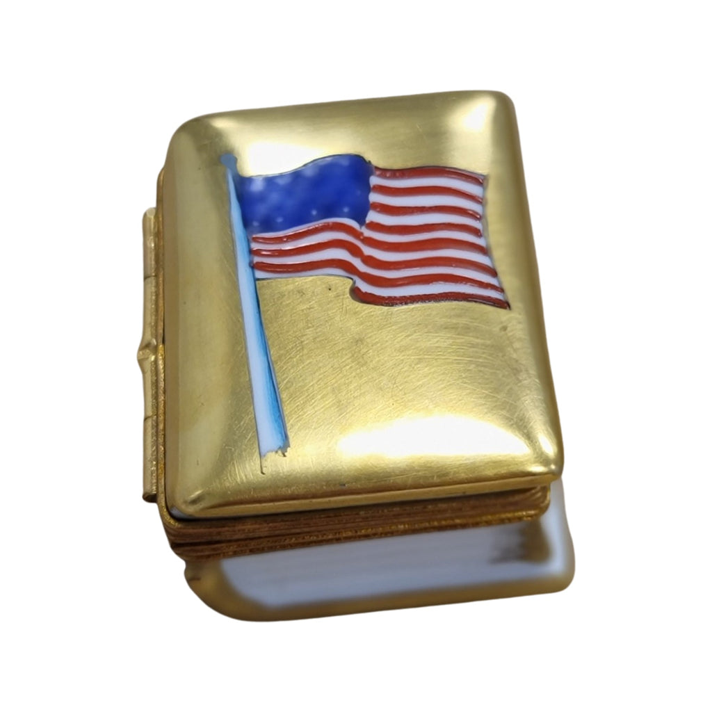 Patriotic American Flag United States Limoges Box, view 6