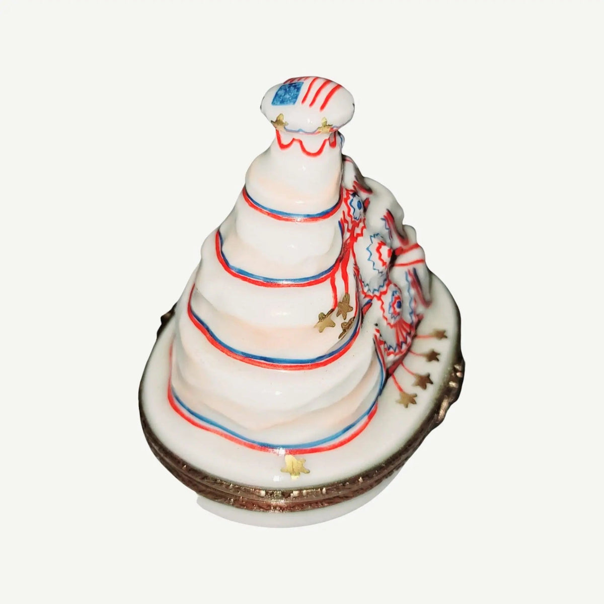 Patriotic Cake America United States Limoges box, an heirloom-quality piece for collectors