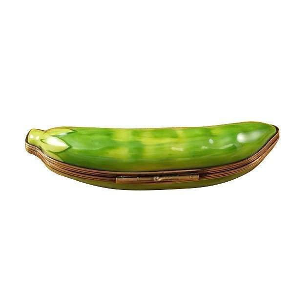 Collectible Peapod Limoges box with artisan brushwork