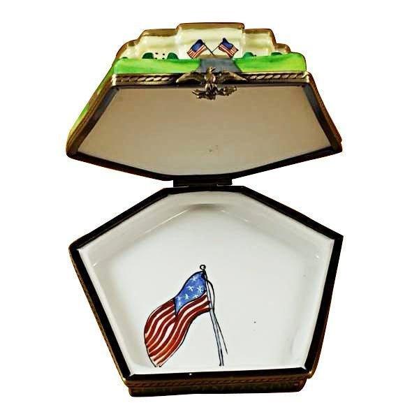 Hand-painted Pentagon Limoges box, French artistry for lovers of fine art