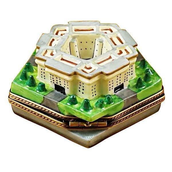 Pentagon Limoges box painted by hand in Limoges, France, a gift to treasure
