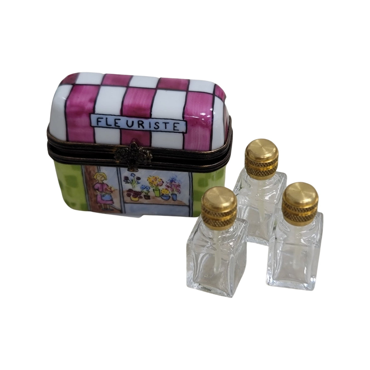 The painter's artistry shows on this 3 Perfume Fleurist Limoges box