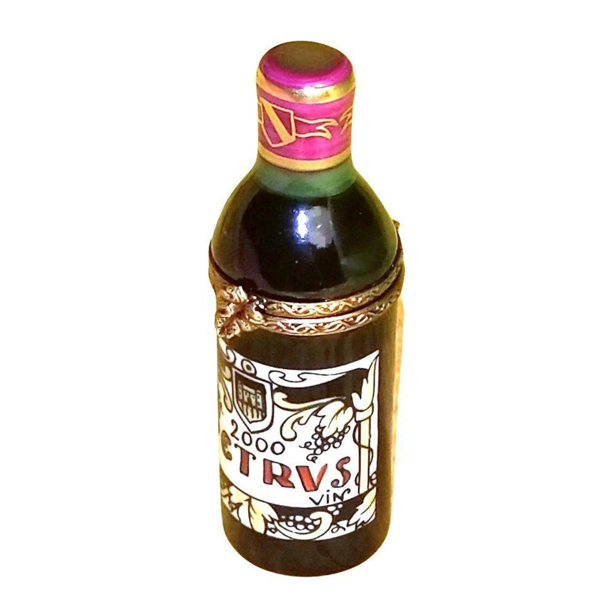 The painter's artistry shows on this Petrus Wine Bottle Limoges box