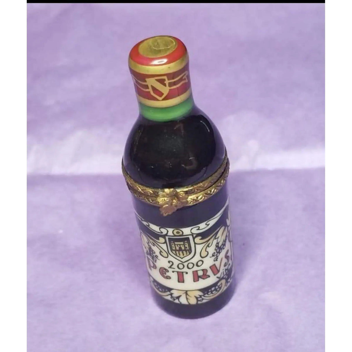 Gift idea for someone who loves France: Petrus Wine Bottle Limoges box