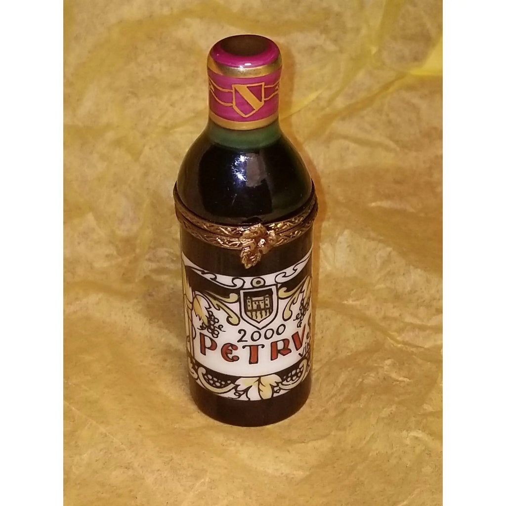 Petrus Wine Bottle Limoges box painted by hand in Limoges, France, a gift to treasure