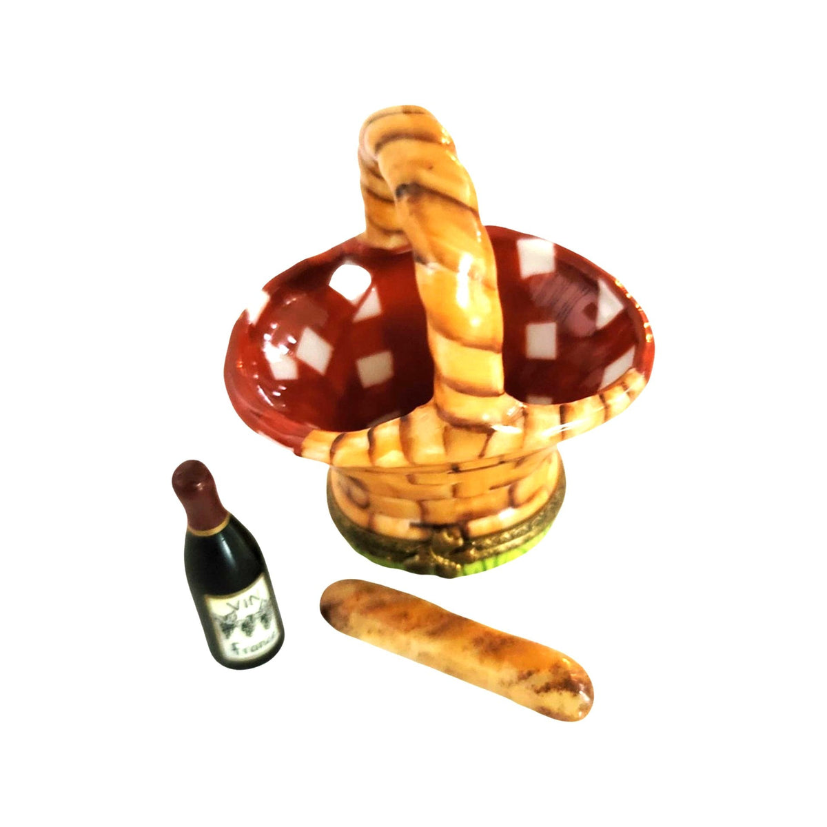 Picnic Basket Wine Bread Limoges Box, view 3