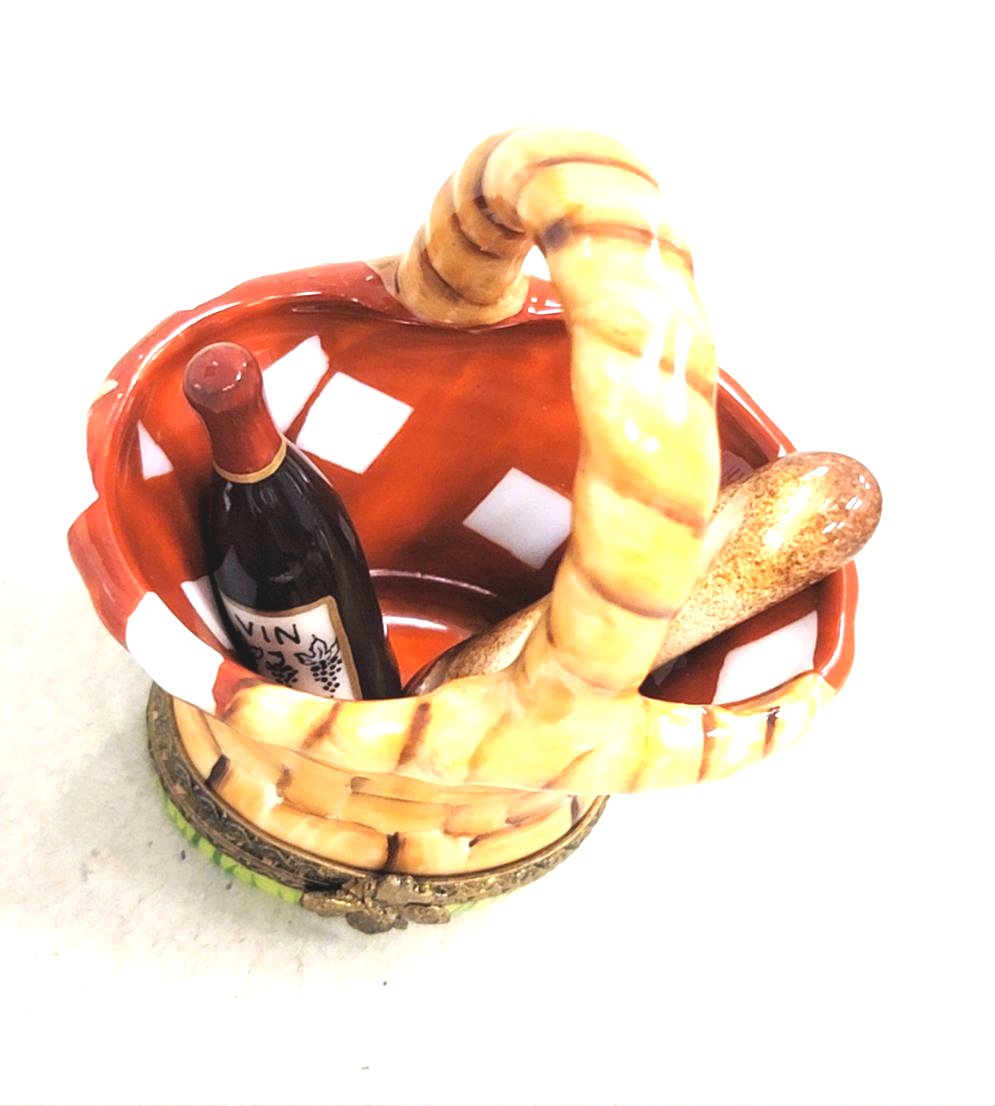 Picnic Basket Wine Bread Limoges Box, view 7
