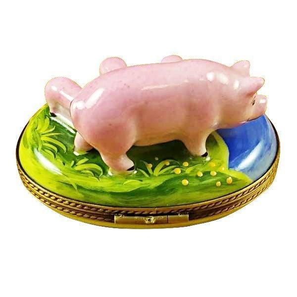 Pig with Three Babies Limoges Box, view 3