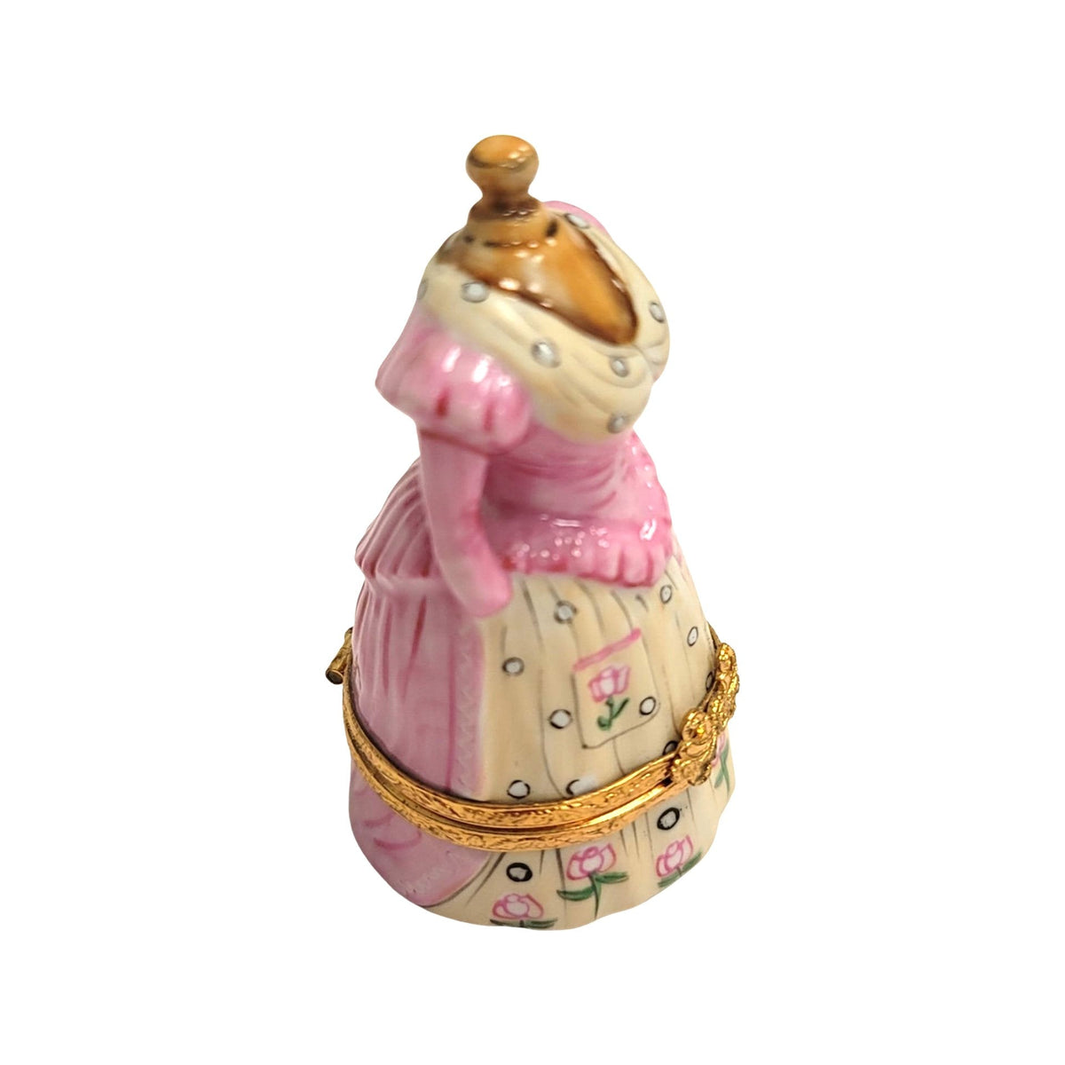 Pink Antique Dress on Form Limoges Box Figurine Gift, view 5