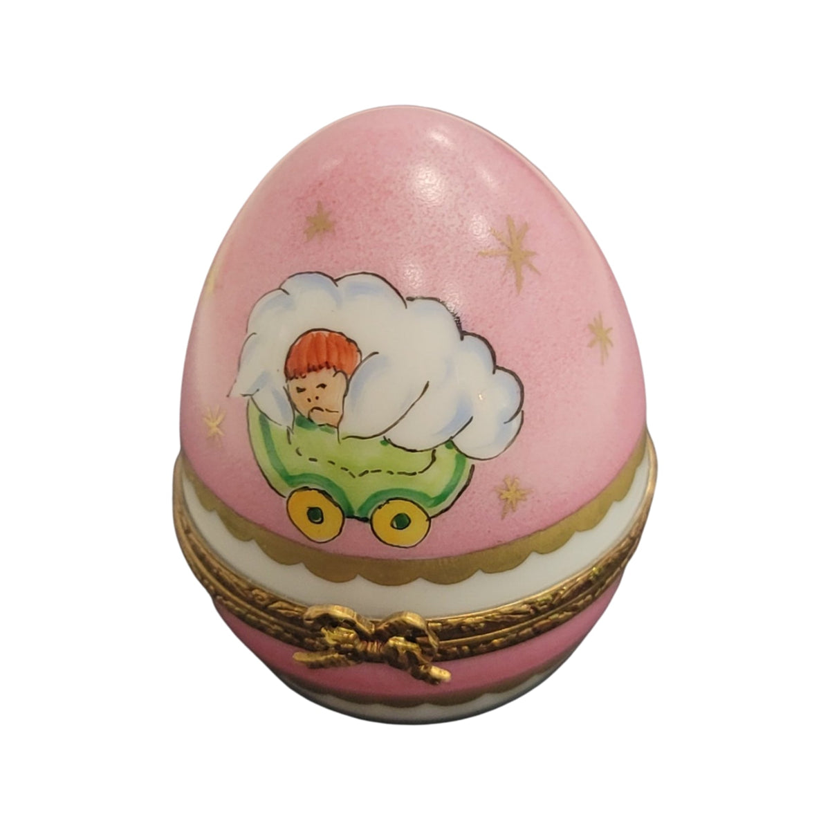 Limoges Boutique presents the Pink Baby Egg, a genuine Limoges box painted by hand in France