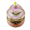 Limoges Boutique presents the Rochard Pink Birthday Cake with Candle 39 Again