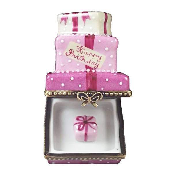 Pink Birthday Cake with Gift Limoges Box, view 2