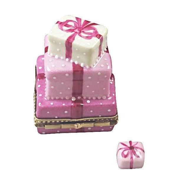 Pink Birthday Cake Limoges box painted by hand in Limoges, France, a gift to treasure