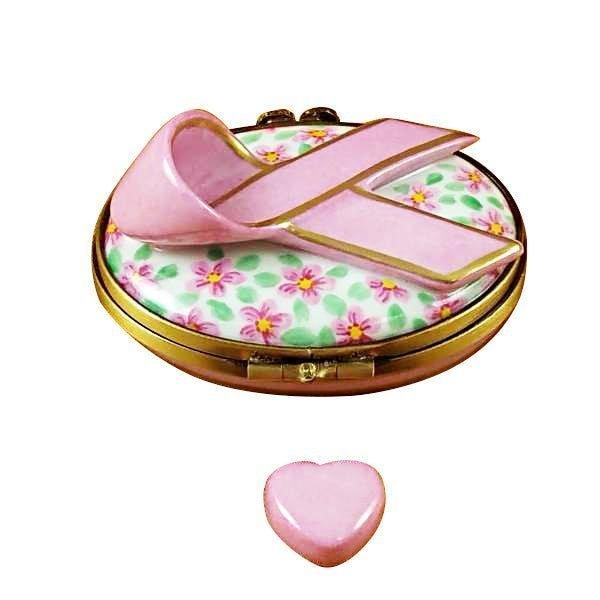 Pink Breast Cancer Ribbon Limoges Box, view 3