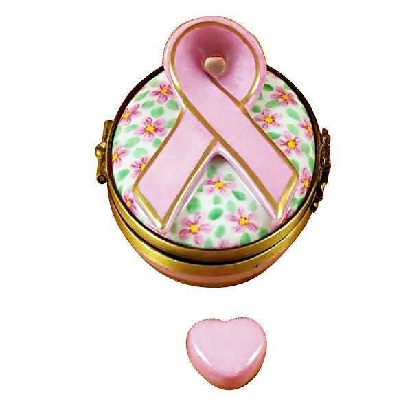 Pink Breast Cancer Ribbon Limoges Box, view 4