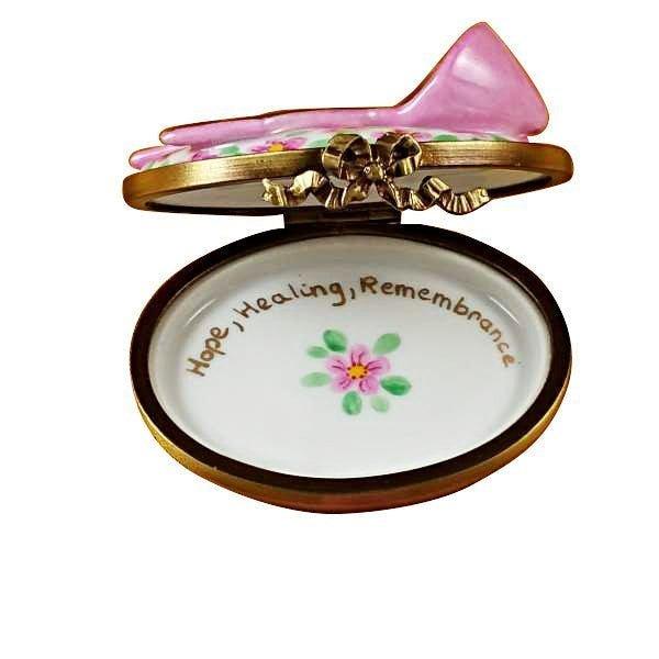 Pink Breast Cancer Ribbon Limoges Box, view 5