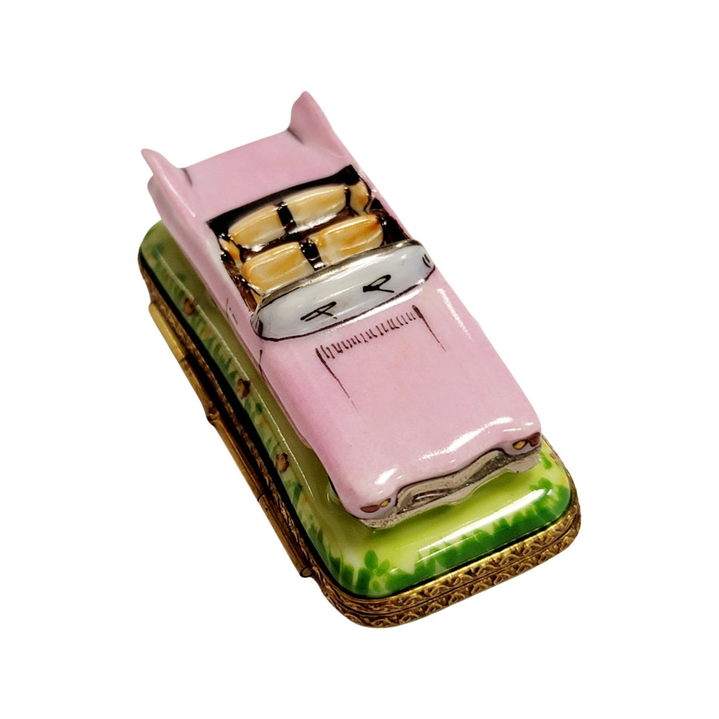 Pink Car Convertable Limoges Box Figurine Limoges, view 3
