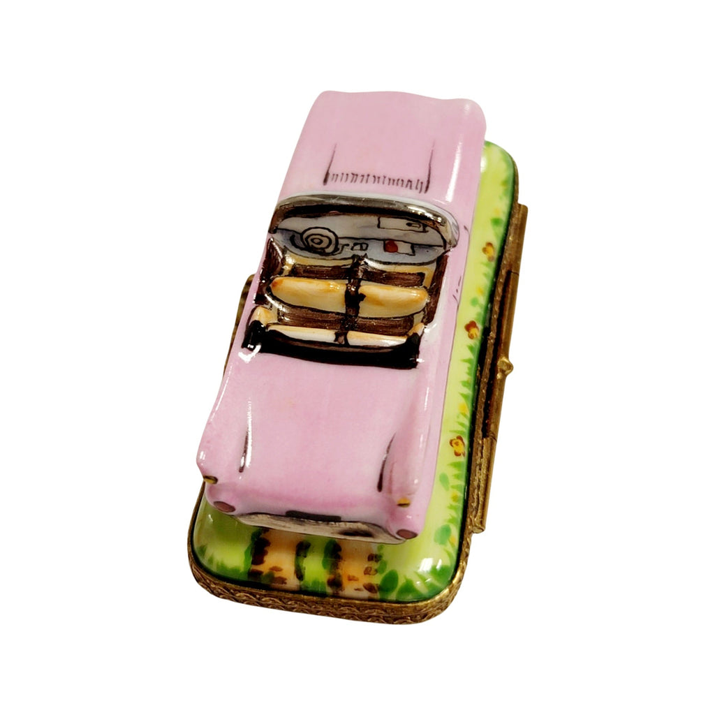Pink Car Convertable Limoges Box Figurine Limoges, view 6