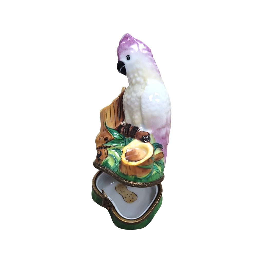 Pink Cockatoo Limoges Box for Bird Lovers, view 2