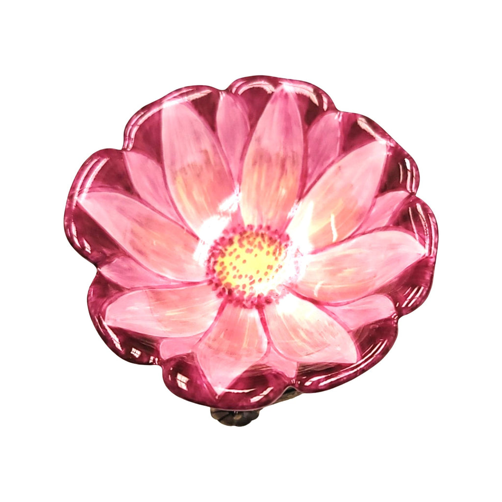 Pink Open Flower Bud Limoges Box, view 3