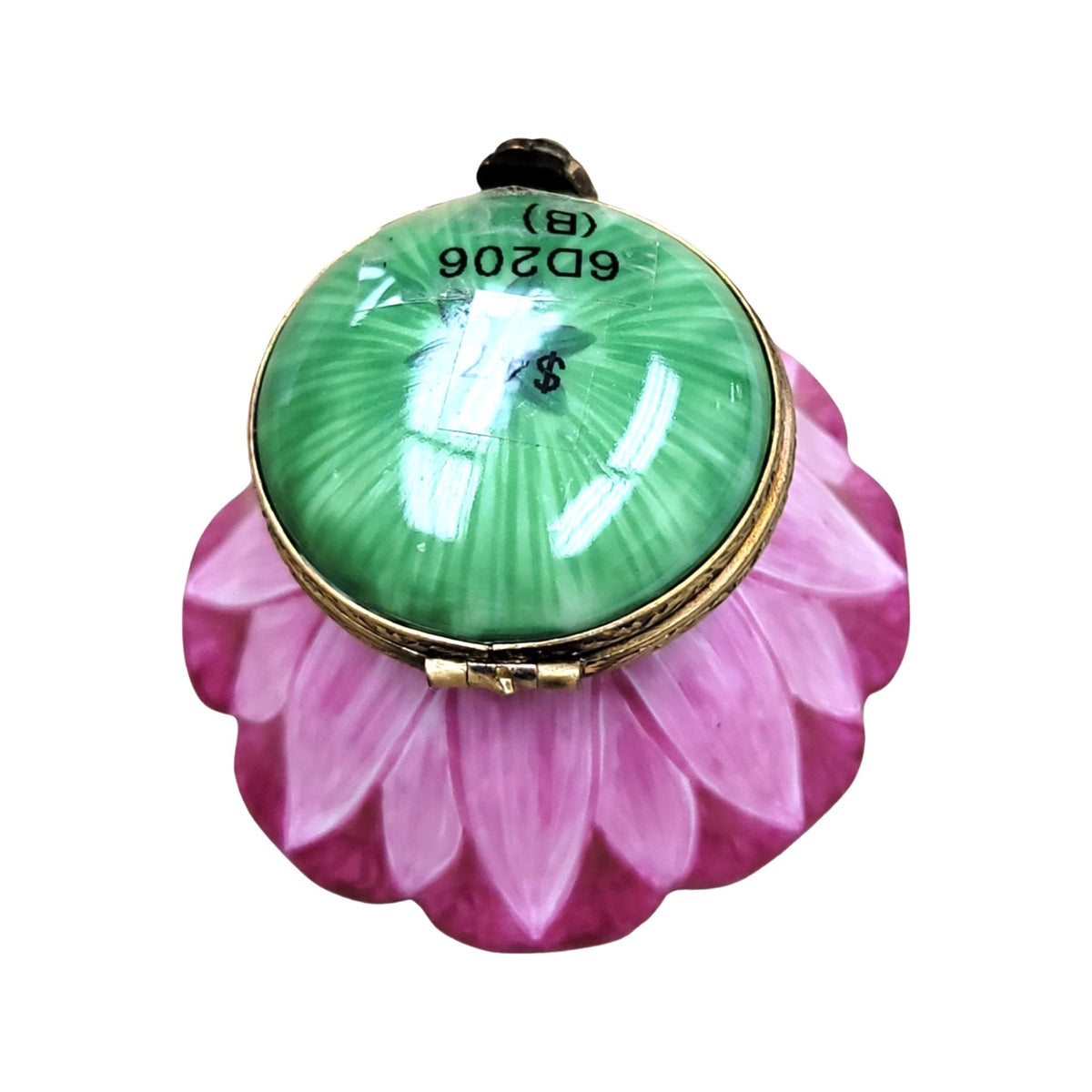Pink Open Flower Bud Limoges Box, view 4