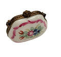 Limoges Boutique presents the Pink Purse with Flowers OneofaKind, a genuine Limoges box painted by hand in France