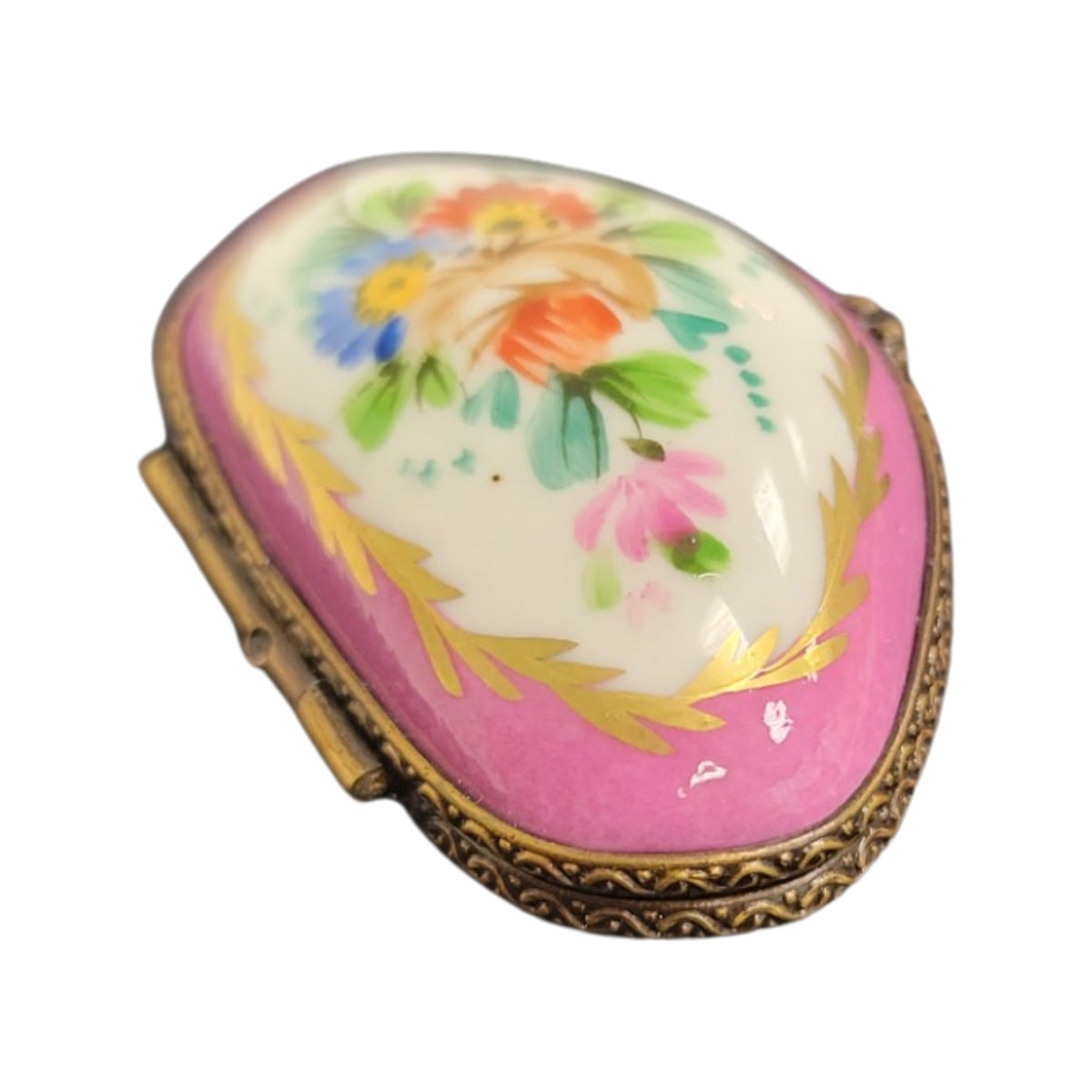 Pink Limoges Porcelain Box, view 3