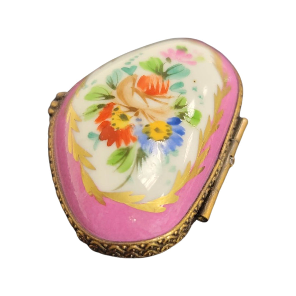 Pink Limoges Porcelain Box, view 4