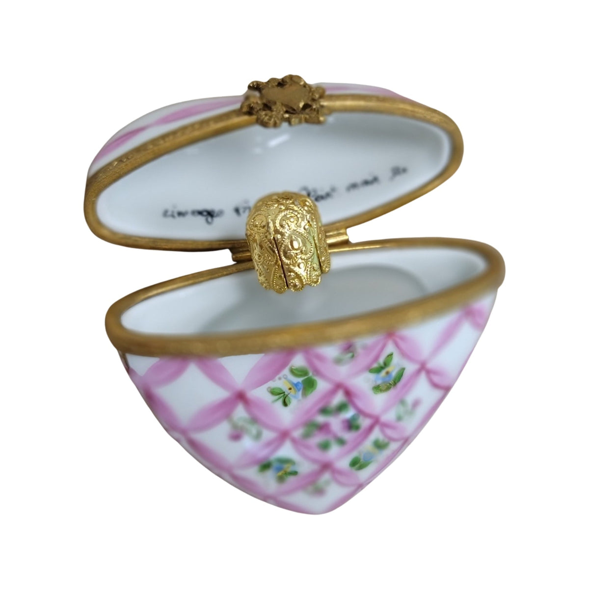 Pink Heart Perfume Bottle Limoges Box, view 5
