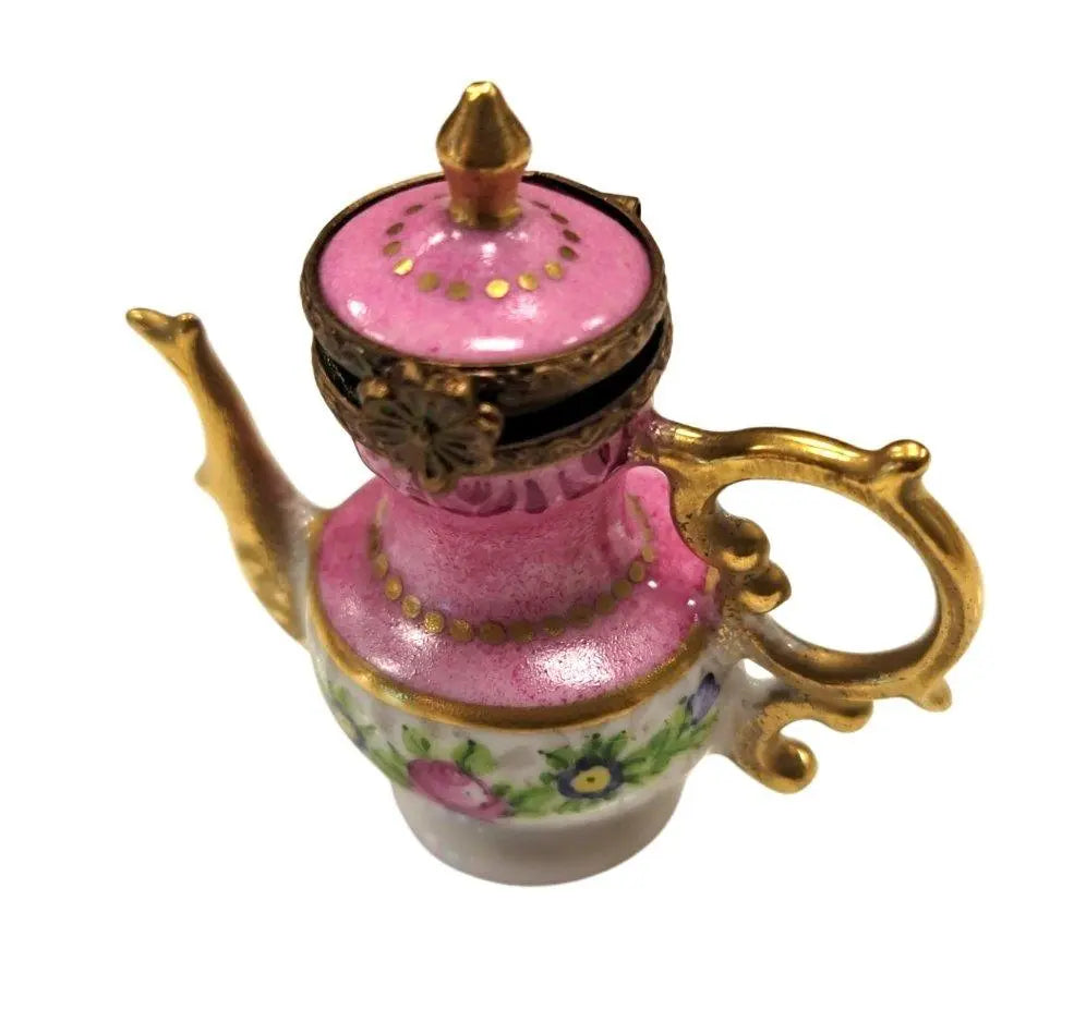 Pink French Teapot Limoges Box Figurine, view 5