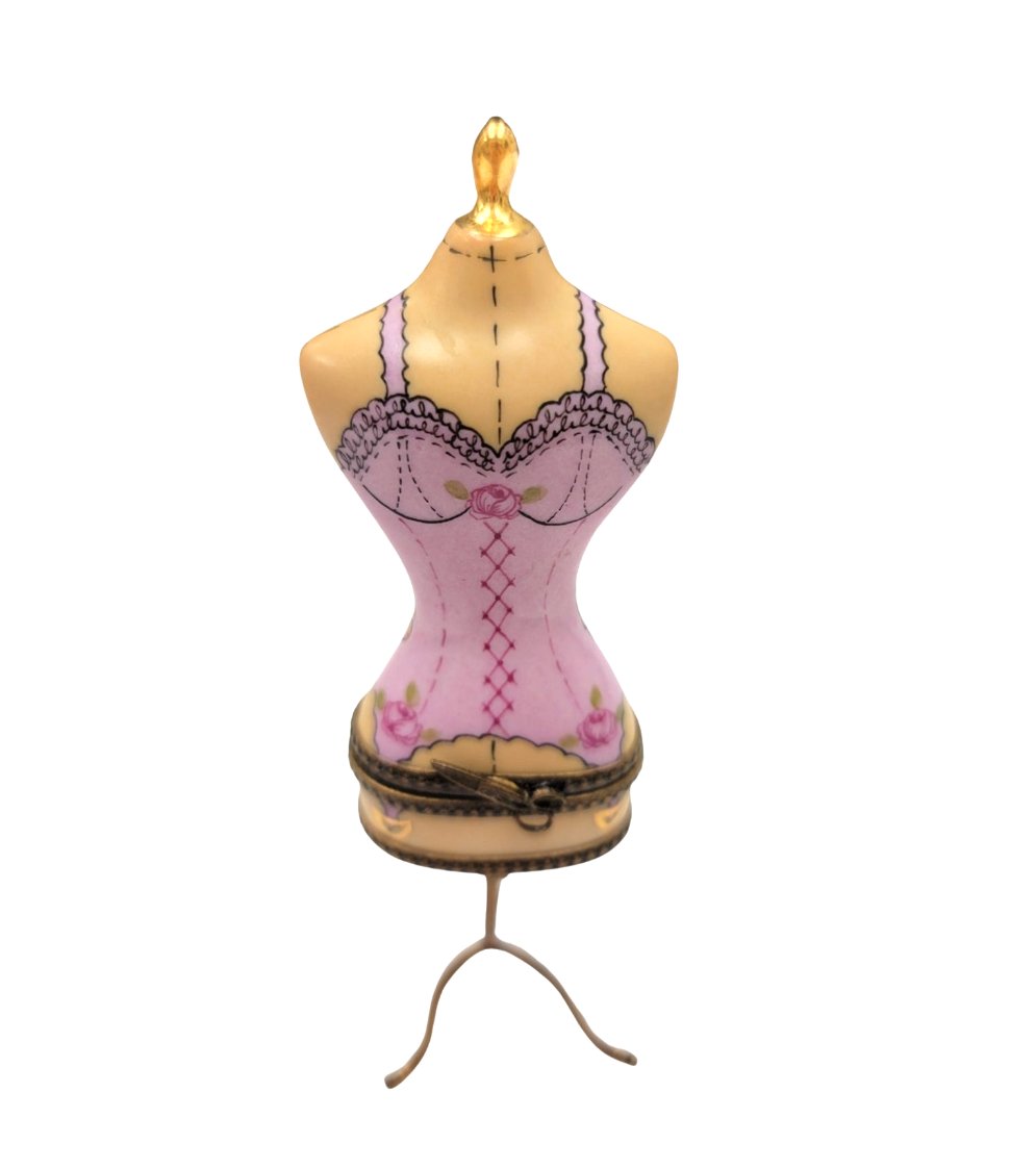 Pink Mannequin Sexy Fashion Figurine, a hand-painted Limoges porcelain gift