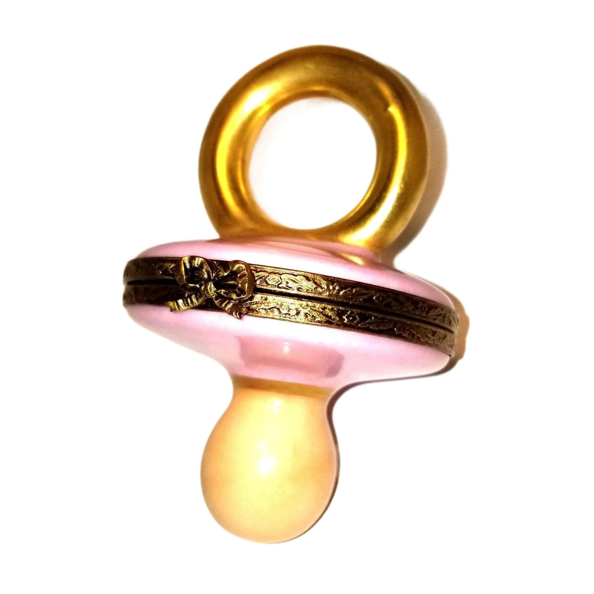 Every brushstroke by hand on the Pink Pacifier Baby No 1 of 750 Limoges box from France