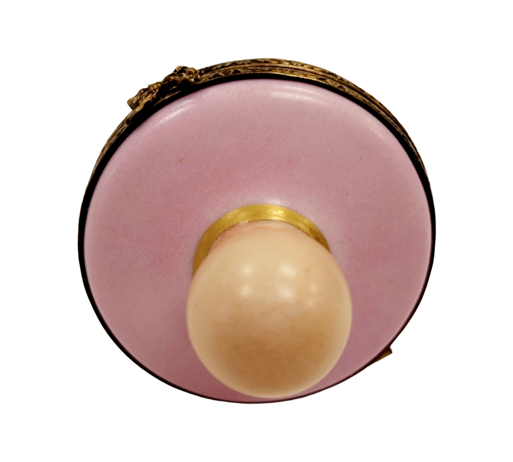 Pink Porcelain Baby Porcelain Pacifier Figurine for Collectors, view 2