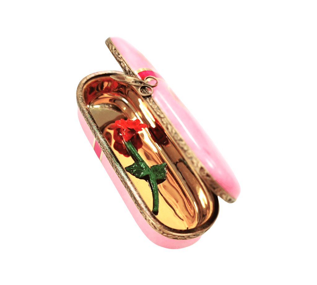 Single Stem Rose Pink Limoges Box, view 2