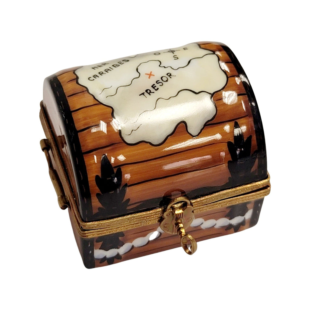 Pirate Chest Trunk Antique Limoges Box Figurine, view 10