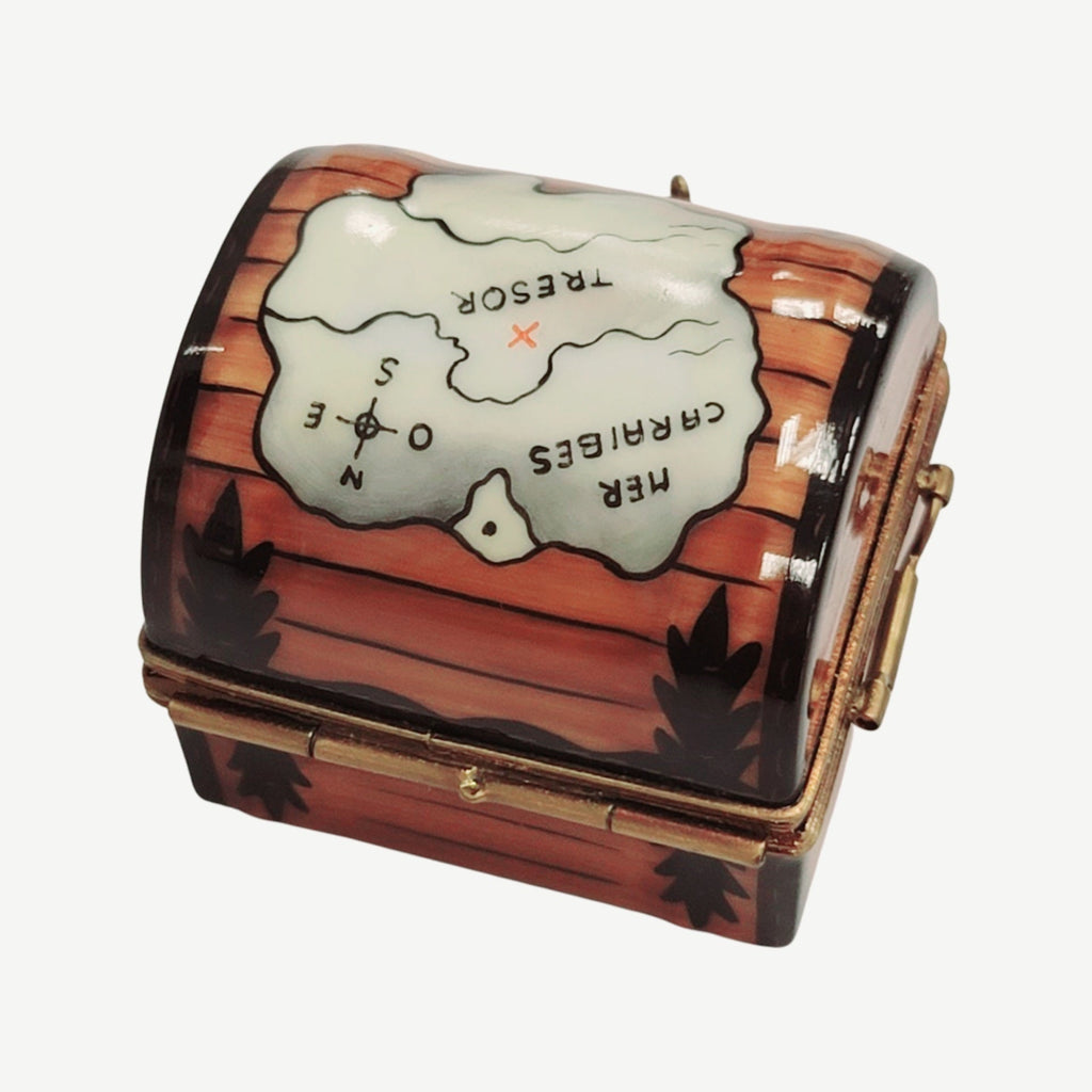 Pirate Chest Trunk Antique Limoges Box Figurine, view 9