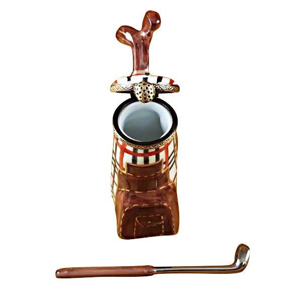 Plaid Golf Bag w Removable Club Limoges Box for Golfers, view 2