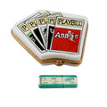 Playbill Removeable Tickets Theater Musical Limoges Box, a hand-painted Limoges porcelain gift
