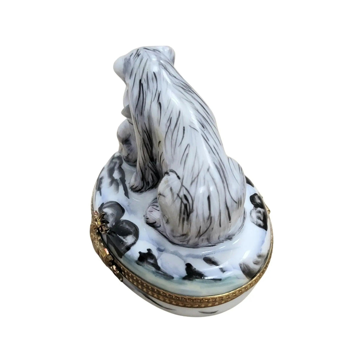 Polar Bear and Cub Well Detailed Limoges Box Figurine, view 11