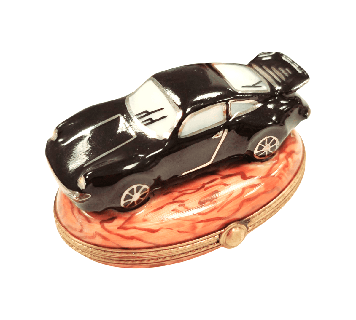 Limoges Boutique presents the Race Car, a genuine Limoges box painted by hand in France