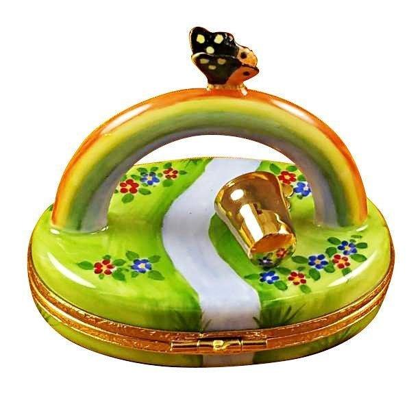 Pot of Gold at the End of the Rainbow Limoges Box Gift, view 3