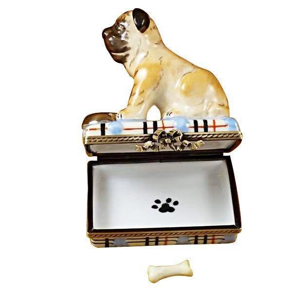 A thoughtful gift for Francophiles: the Pug with Spilt Water & Removable Bone Limoges box