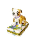 Puppy Dog Porcelain Limoges Porcelain Art Object, a hand-painted Limoges porcelain gift