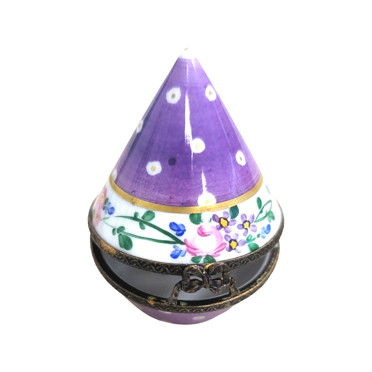 Purple Cone Tent Limoges Porcelain Box, view 4