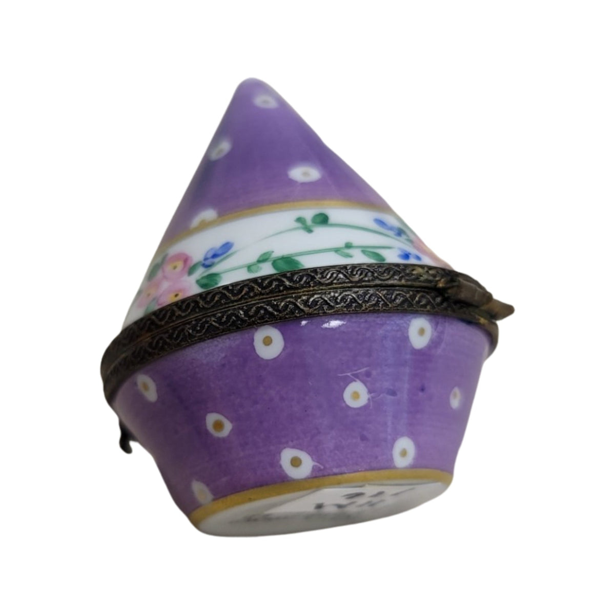 Purple Cone Tent Limoges Porcelain Box, view 5