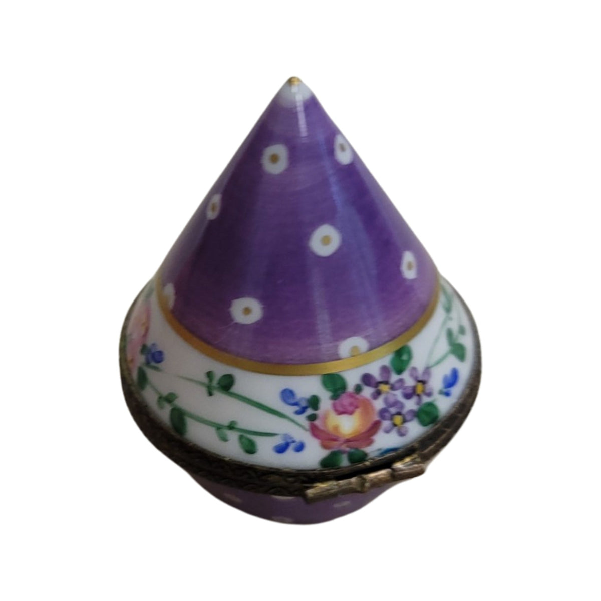 Purple Cone Tent Limoges Porcelain Box, view 6