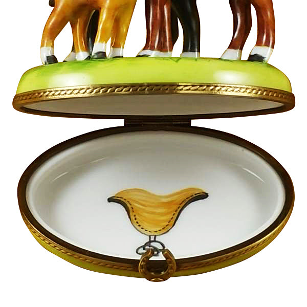 Three Horses Limoges Box for Equestrian Collectors, view 3