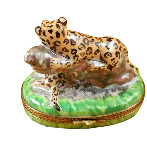 Panther with Baby Limoges Box for Wildlife Lovers, view 3