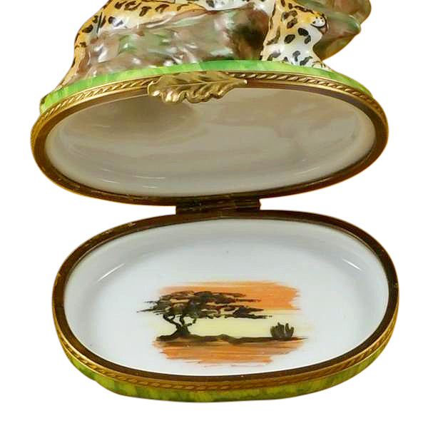 Panther with Baby Limoges Box for Wildlife Lovers, view 2