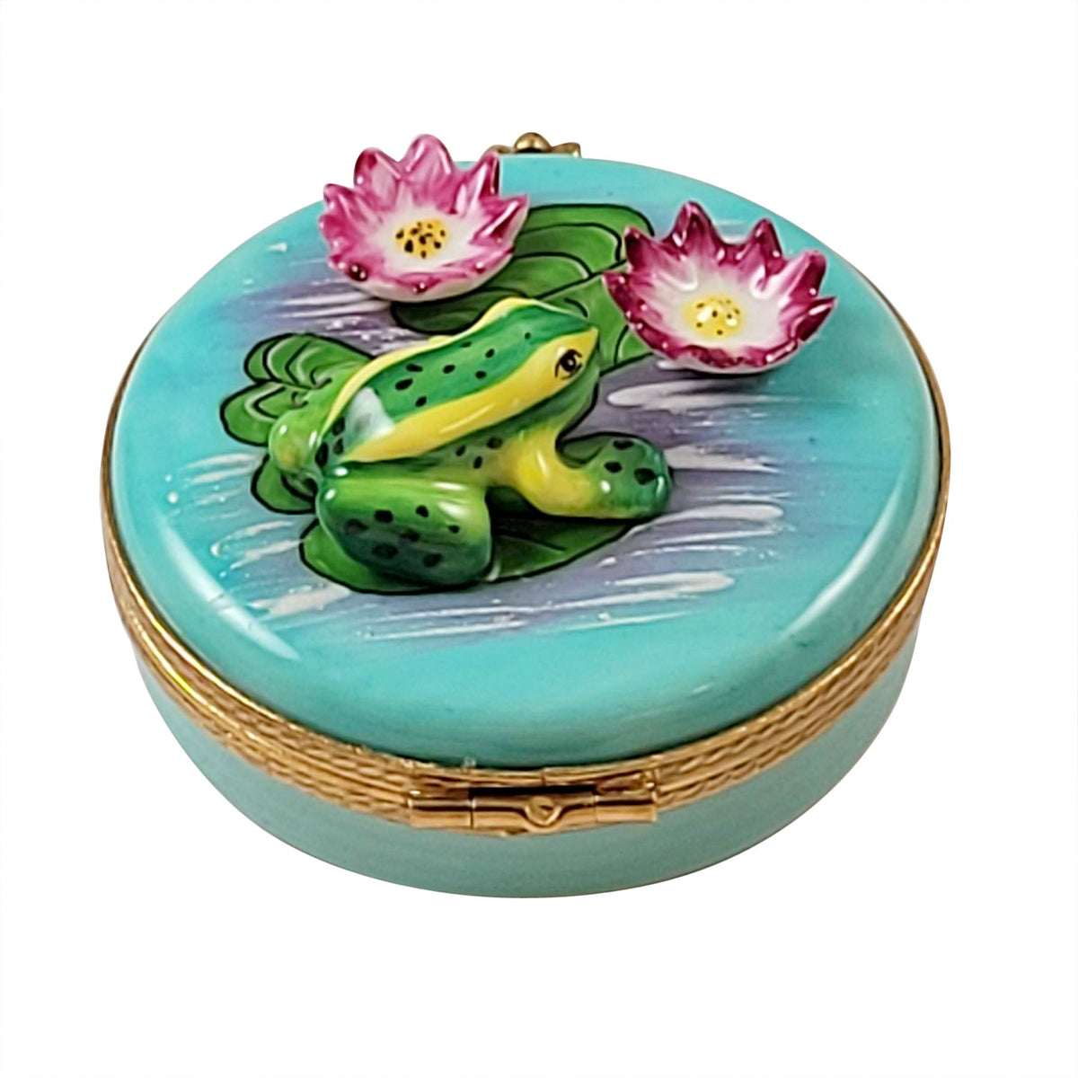 Frog Monet Water Lilies Limoges Box, view 3